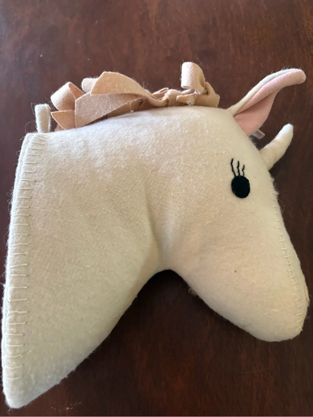 Plush Unicorn Fake Taxidermy Wall Mount
